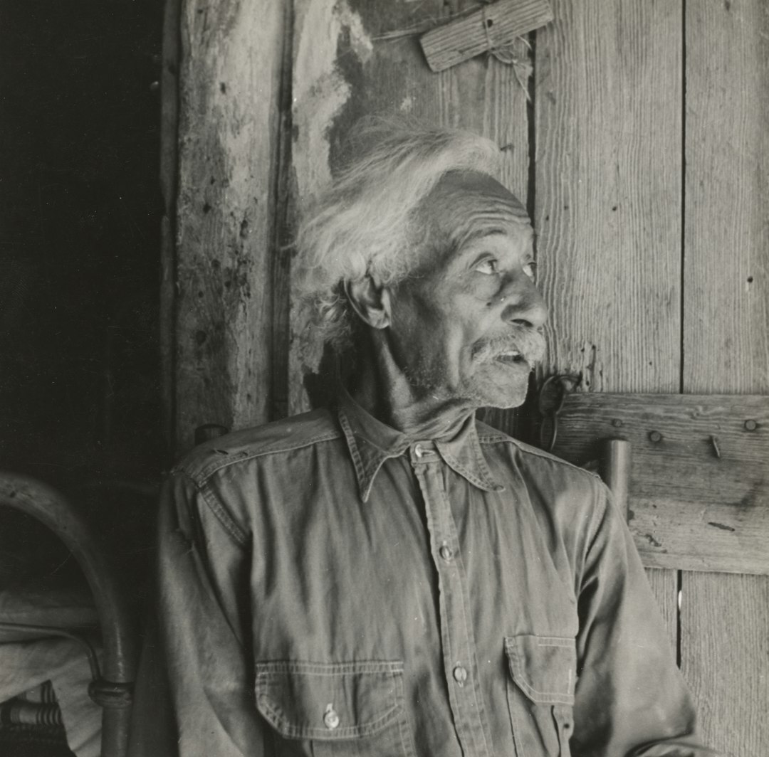 Portrait of a photography director with grey hair and a linen jacket