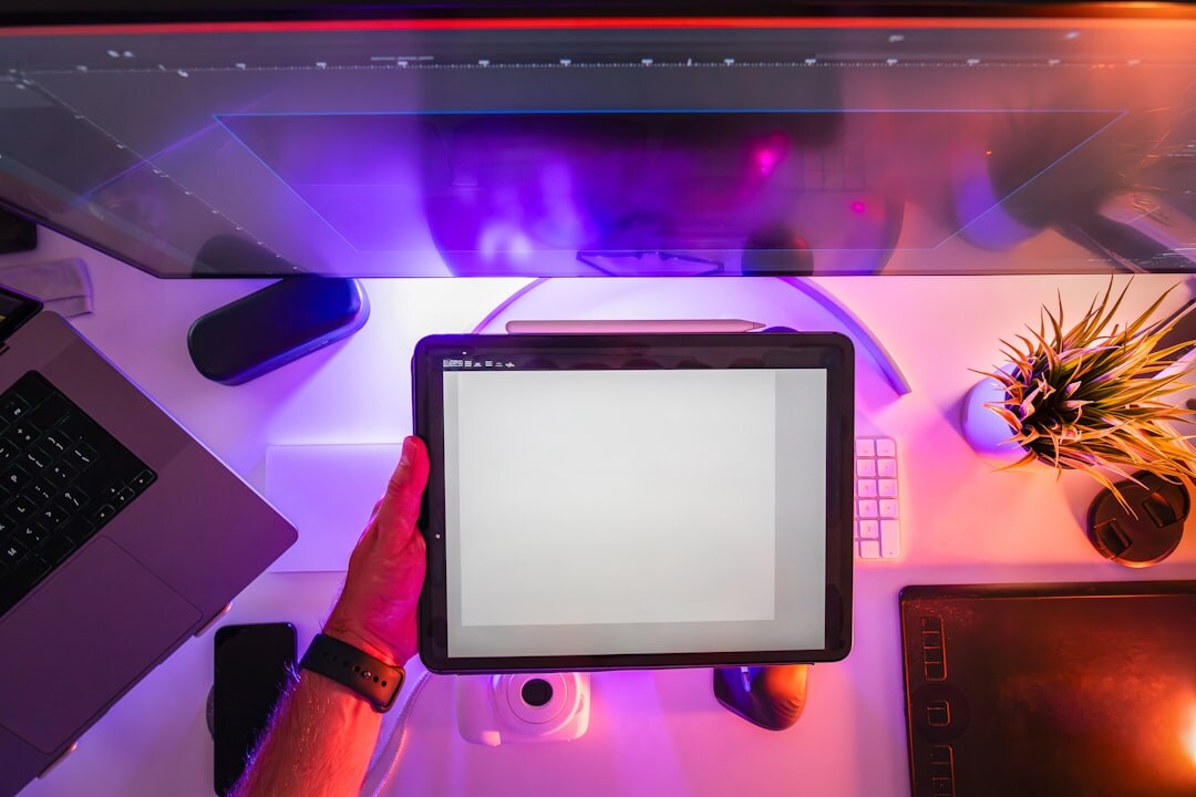 graphic designer at desk